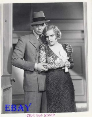 Clark Gable Comforts Woman Sporting Blood Rare Photo