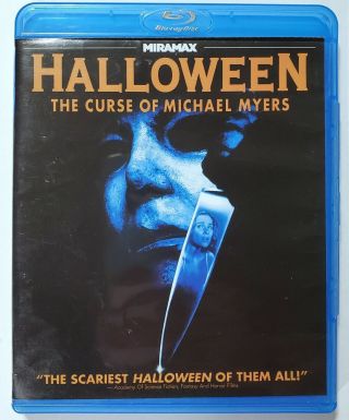 Halloween Curse Of Michael Myers Blu - Ray Out Of Print Rare Miramax Horror