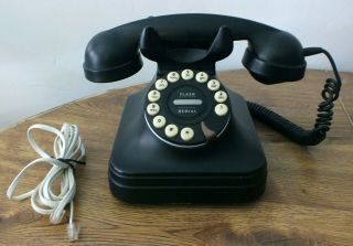 Pottery Barn Grand Phone Black Push Button Collectible Rare Vintage Retro Style