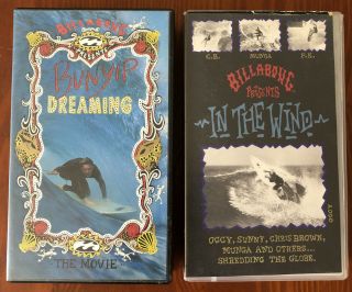 Billabong Bunyip Dreaming & In The Wind Rare Oop Surf Video Clamshell Vhs Occy