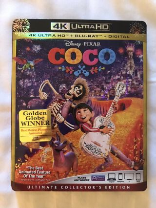 Coco 4k (ultra Hd / Blu - Ray,  2018),  Rare / Oop Slipcover