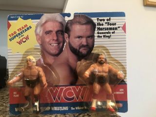 Galoob Wcw 1991 4horsemen Ric Flair/arn Anderson Uk Figure Two Pack Carded Rare