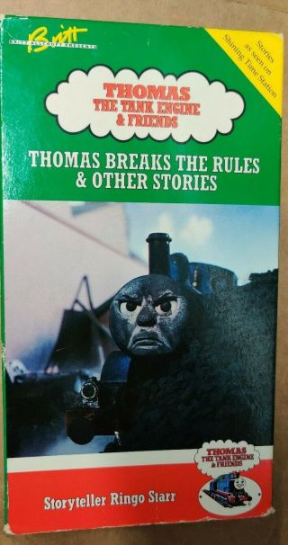 Rare Vintage Thomas Train Tank Engine Thomas Breaks The Rules Ringo Starr Vhs