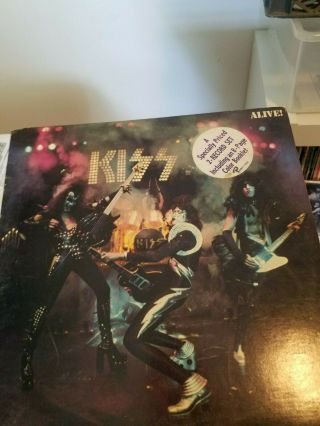 Kiss Alive 2x Lp Vinyl Album Hype Sticker And Rare Booklet Vg Records
