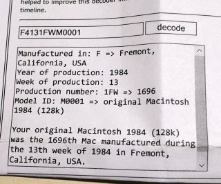 Very Rare Macintosh 128 M0001 Week 13 1984 1696 128K Ships Worldwide 2