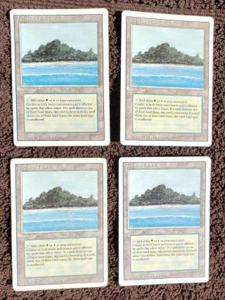 Vintage Magic | 4x Mtg Revised Tropical Island,
