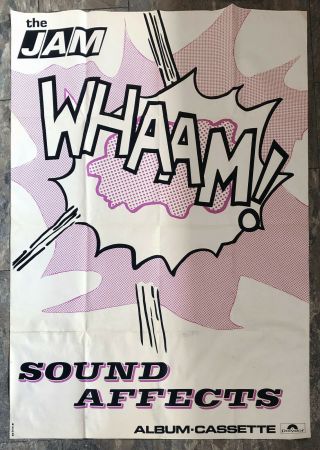 The Jam Rare 1980 Sound Affects Uk Promo Poster Punk Mod Paul Weller