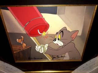 Tom And Jerry Animation Cel Hanna Barbera Signed Yankee Doodle Mouse Rare Cell