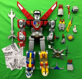 Playmates Voltron 84 Classic Legendary Black Red Yellow Blue Green Lion Complete