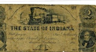$2 " Indiana " (black Train) 1800 