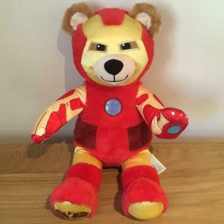 Build A Bear Factory Rare & Htf Avengers Iron Man Bear Light Up Paw