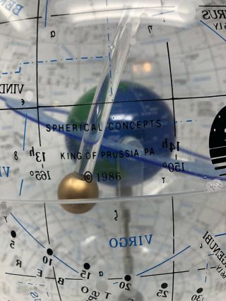 RARE Starship Earth Celestial Globe Spherical Concepts 1986 Artline 16 Inch 16” 2