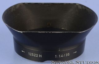 Leica Leitz Ollux 12522 H 35mm Summilux F1.  4 Steel Rim Lens Shade Hood Rare