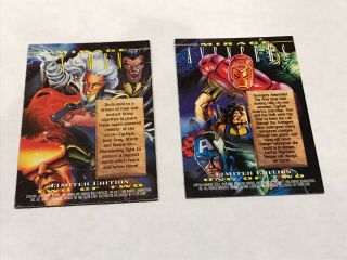 1995 Marvel Masterpieces Mirage Set L1 L2 X - Men Avengers Rare