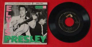 " Elvis Presley " Epa - 747 Rare Ad Back Variation F/1956 Extended Play Vg,  /vg