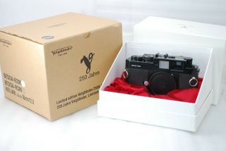 " Rare Top Boxed " Voigtlander Bessa R2m 250 Jahre Limited Camera 3690