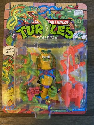 1992 Scale Tail Moc Carded Tmnt Vintage Mutant Ninja Turtles Figure