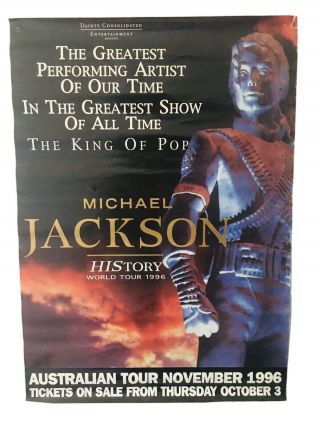 Rare Michael Jackson History World Tour - Australian Leg Promotional Poster