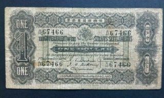 Straits Settlements 1 Dollar 1906.  Pick.  1a Rare.