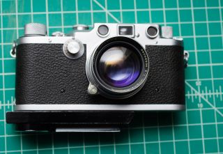 CLAed Leica IIIC RF Camera RARE Leitz NY Flash sync mod Sumimtar 50mm f/2 Case 3