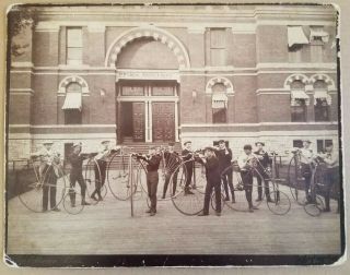 Rare Vintage High Wheel Penny Farthing Bicycle Photograph.  1880 