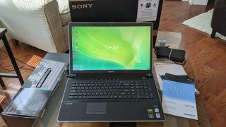 Rare Sony Vaio Vgn - Aw230 18.  4 " 1080p/ 2.  40ghz/ Ssd/ Blu - Ray/ Win7