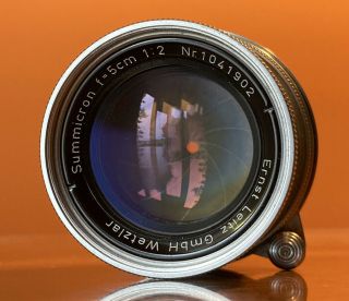 [mint] 1953 Leica Summicron 50mm F/2 - Ltm - Rare Radioactive 1st Version