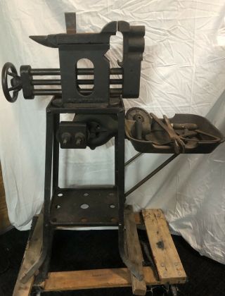 Very Rare Champion Blower And Forge Anvil Vise & Coal Forge Combo Stand 2