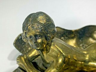 Antique Rare Bronze Bathing Nude Figure After Bruno Zach Metamorphic Box Germany 3