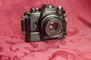 Rare Nikon 50mm 1.  8 Lens,  Camera Nikon Em,  Motor Drive Md - E.