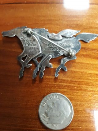 Rare Sterling silver pin brooch hallmarked by Frank Salish 2