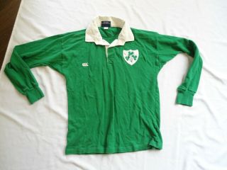 Vintage Rare Ireland Canterbury Rugby Jersey Shirt Size Med