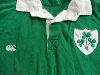 VINTAGE RARE IRELAND CANTERBURY RUGBY JERSEY SHIRT SIZE MED 2