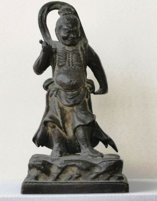 Rare bronze figure of a deity,  Japan around 1750 3