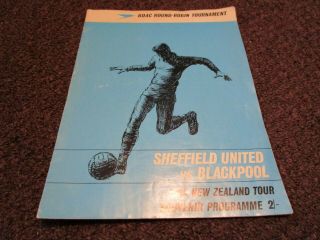 Sheffield United V Blackpool 1965 Zealand Tour Boac Tournament Rare