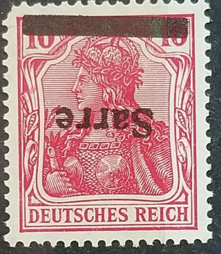 German Sarre " Saargebiet " Error,  Rare Signed Bpp Very Fine Stamps Mnh 31