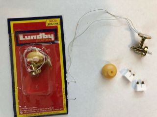 Rare Vintage Lundby Dollhouse Miniature Kerosene Sconce Lamps 6175