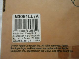 Rare Apple Macintosh Powerbook 520 PowerPC upgrade 100MHz 603e 8MB RAM 2