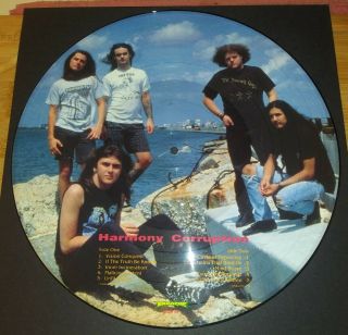 Napalm Death Harmony Corruption Picture Disc LP Rare Earache UK 1990 2