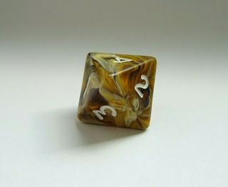 1 Rare Out Of Print (oop) Chessex Rainbow Tortoise Shell Die / Dice (d8) Rpg D&d