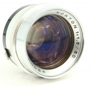 RARE WHITE FACE VOIGTLANDER Prominent NOKTON 50/1.  5 50mm f1.  5 RANGEFINDER Lens 2