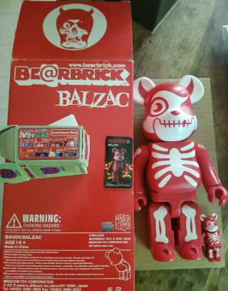 Medicom Bearbrick Balzac Red 400 100 Be@rbrick Toys Misfits Danzig Kaws Kaiju