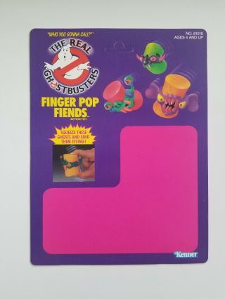 Vintage Kenner The Real Ghostbusters Finger Pop Fiends Proof Card Prototype Rare