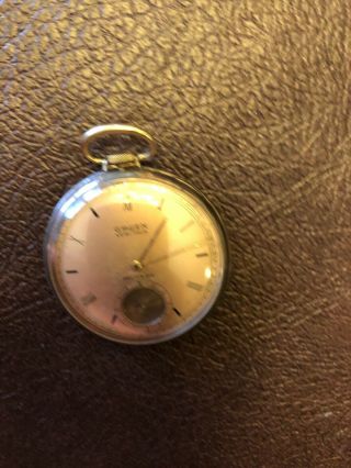 Vintage Gruen Veri - Thin Pocket Watch In Rare Rose Gold Color Case