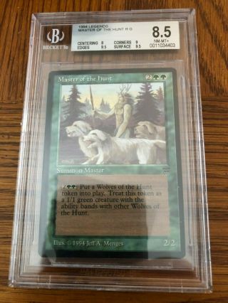 Mtg Magic The Gathering Legends Master Of The Hunt Bgs 8.  5 Nm - Mt,