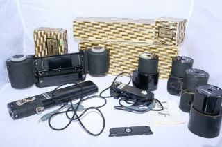 Rare Nikon F250 Exp.  Back Motor Drive Complete Kit For Nikon F With 4 Magazines