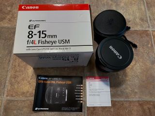 Canon Ef 8 - 15mm F/4l Fisheye Usm Ultra - Wide Zoom Lens Usa Version Rarely
