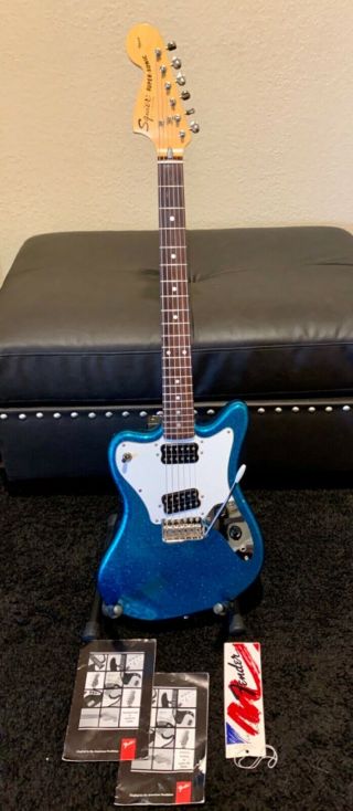 1997 Fender Squier Sonic Vista Series Mij.  Rare Blue Sparkle W/ Bag