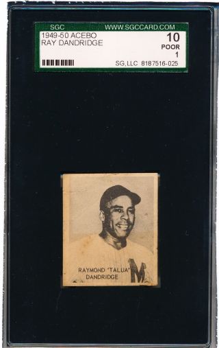 1949 50 Acebo Ray Dandridge Hof Negro League Rare Vhtf Toleteros - Like Sgc 10