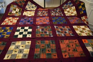 Rare Wool Quilt - handmade in U.  S.  by experienced quilter - 72 x 66 2